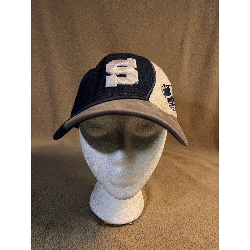 Penn State Nittany Lions Hat Navy White Grey S Logo Adjustable Baseball Cap